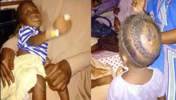 Photos: Woman flees after brutalizing her young stepchildren in Kaduna